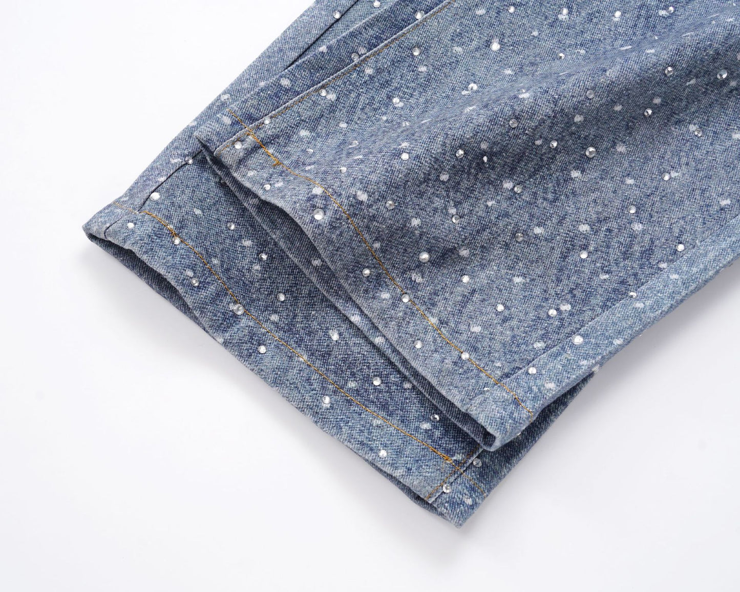 Rhinestone Denim Blue