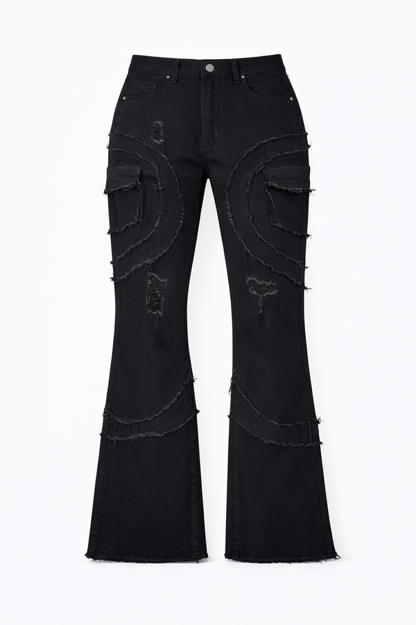 FLARE CURVED STACKED - BLACK
