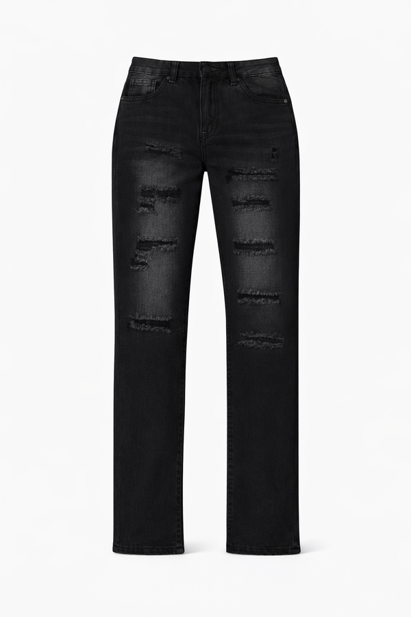 SLIM DISTRESSED - BLACK