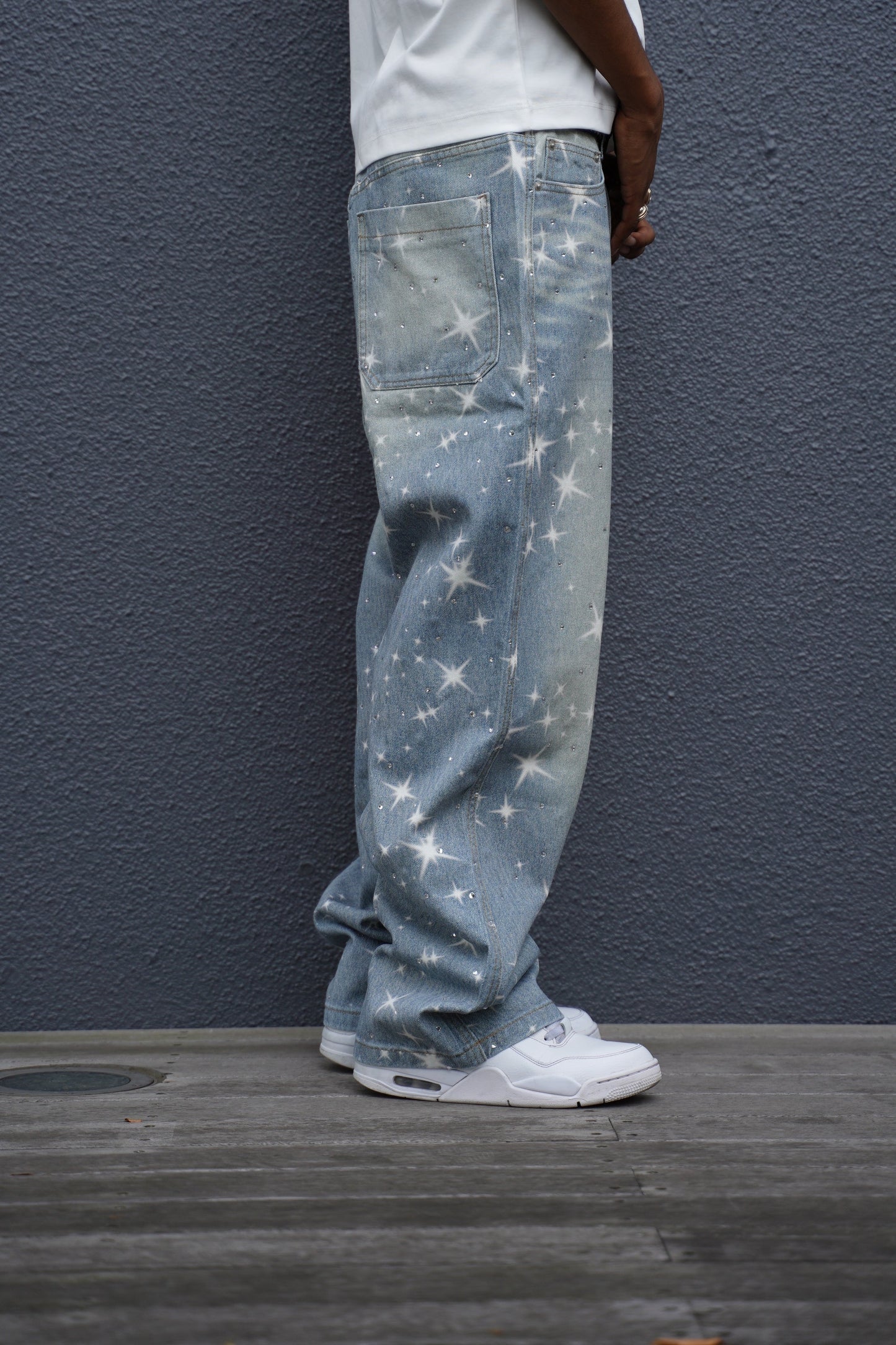 Star Rhinestone Denim
