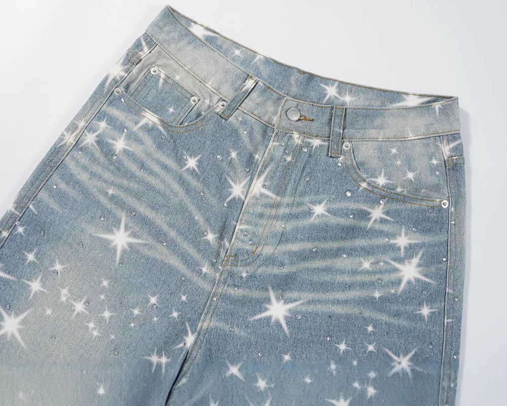 Star Rhinestone  Denim