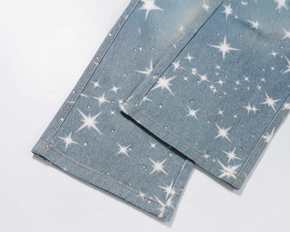 Star Rhinestone  Denim