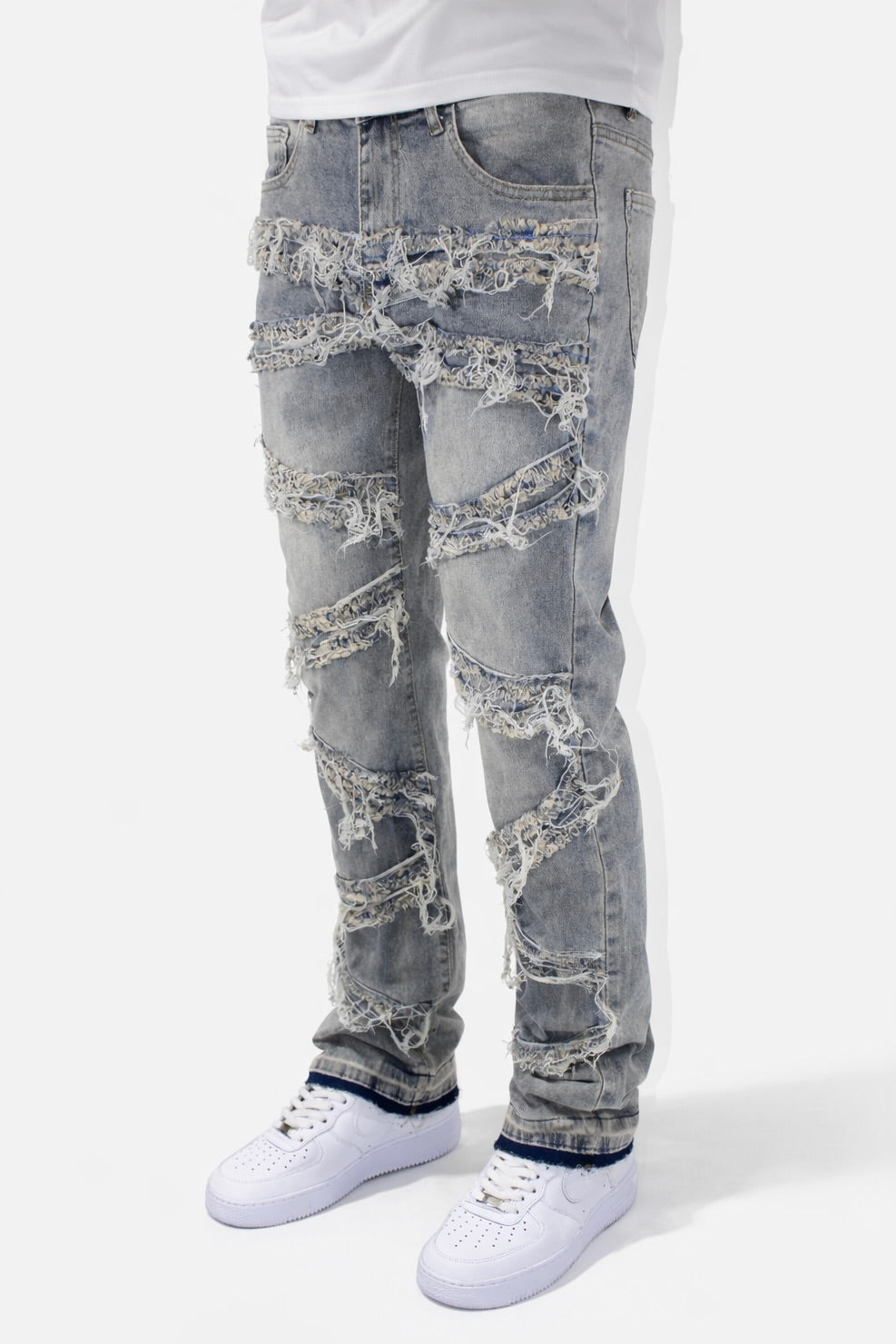 FLARE LAYERED FRINGE STACKED - BLUE