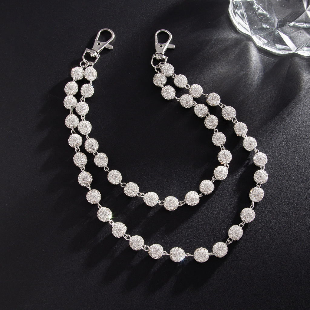 Crystal-Studded Denim Jorts Black