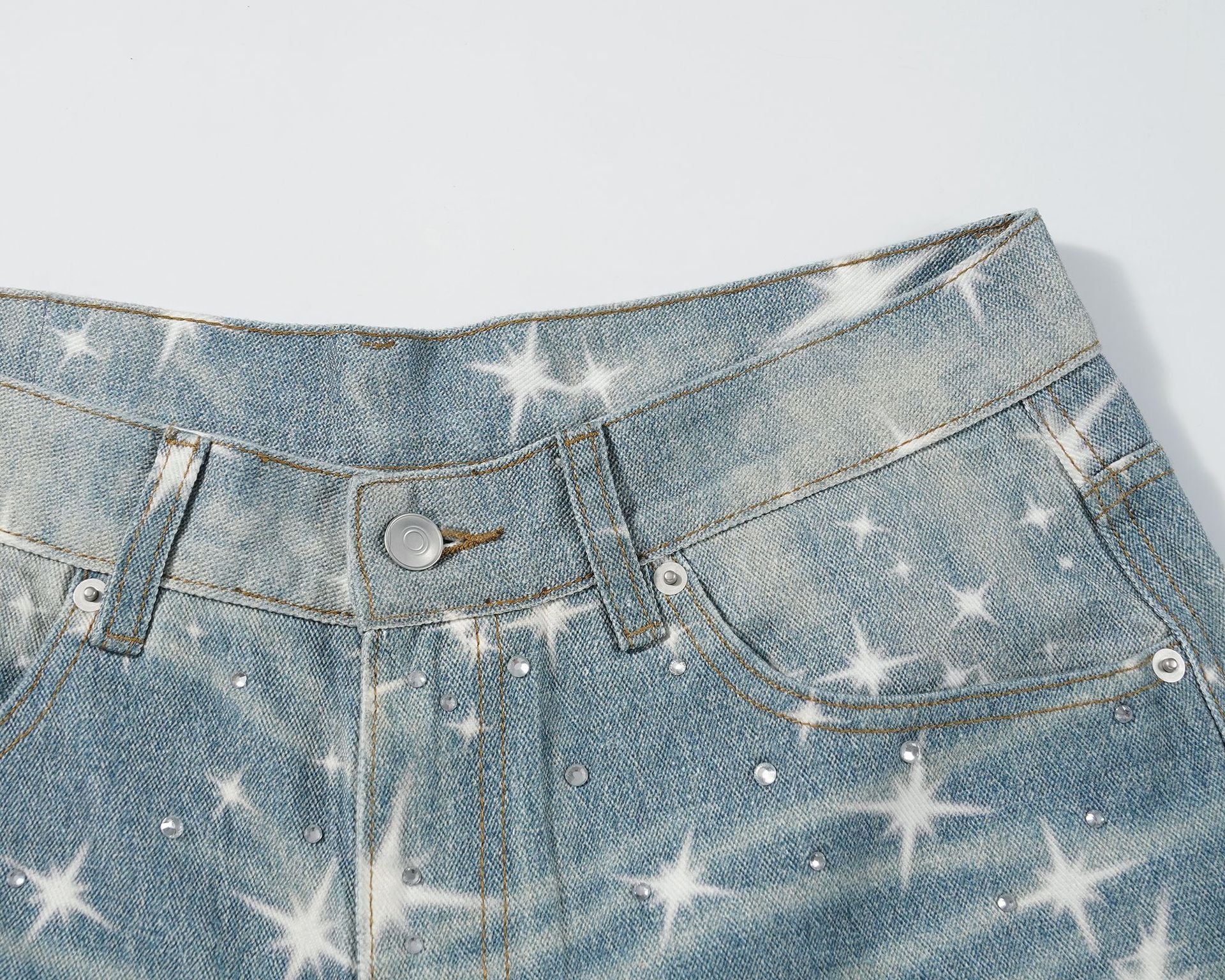 Star Rhinestone  Denim