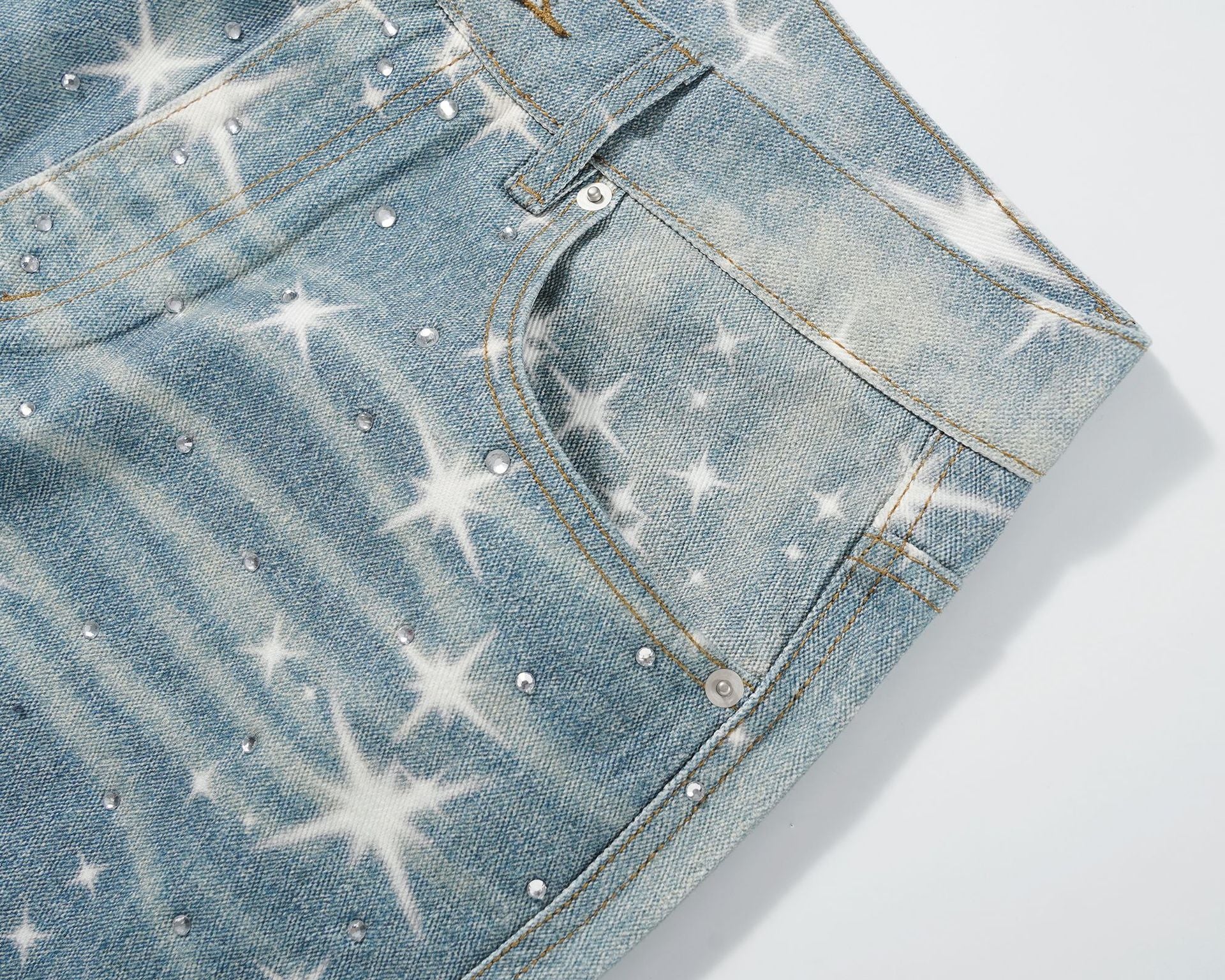 Star Rhinestone  Denim