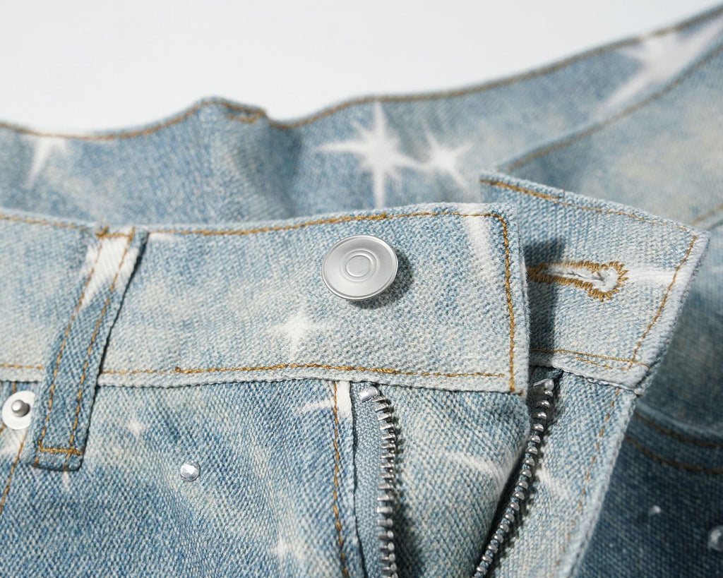 Star Rhinestone  Denim