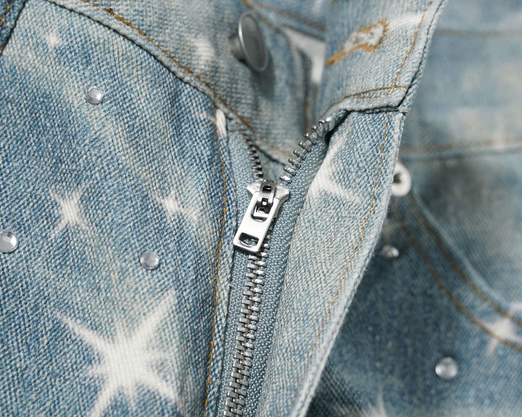 Star Rhinestone  Denim