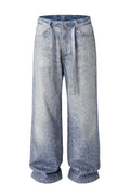 Rhinestone Denim Blue