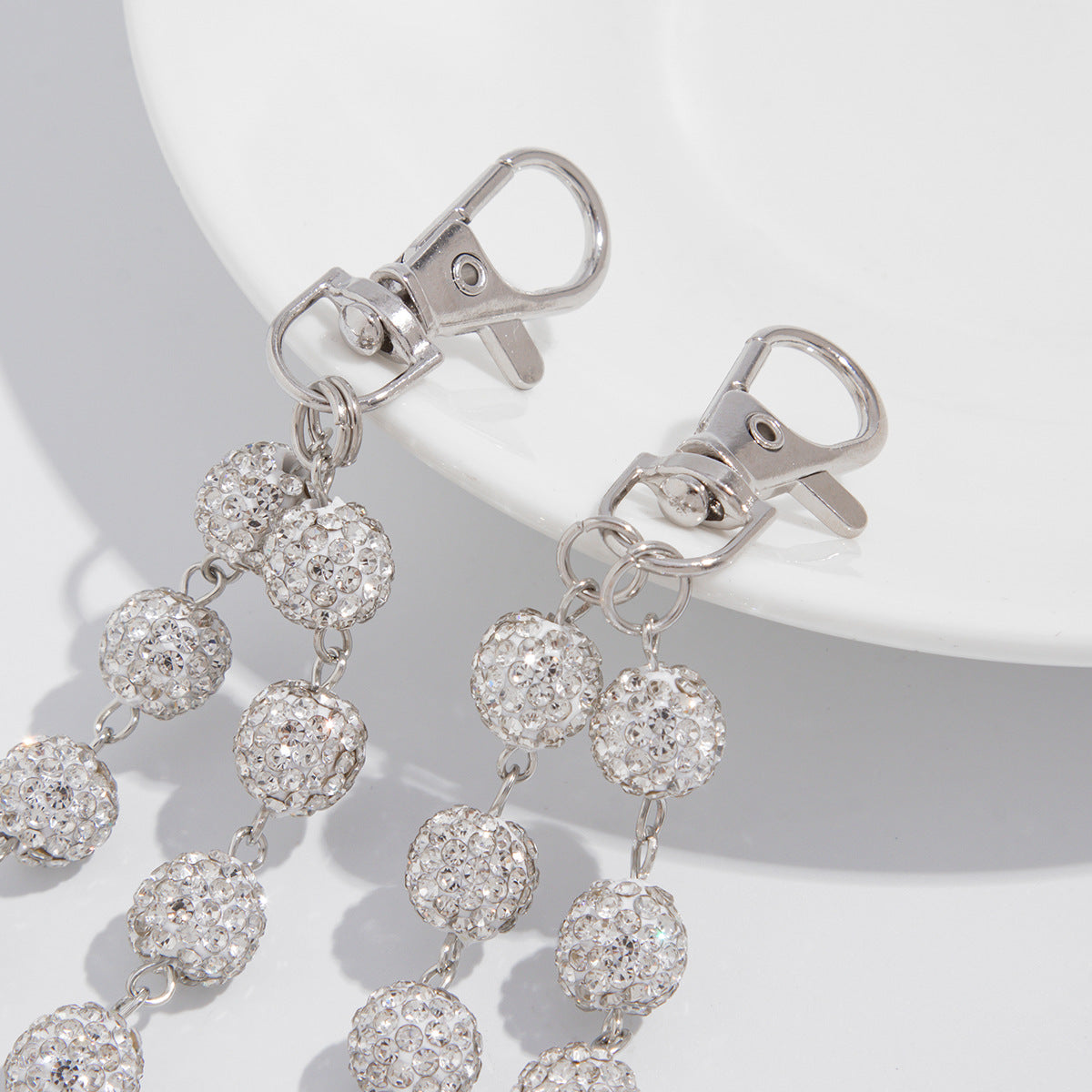 Crystal-Studded Denim Jorts Black