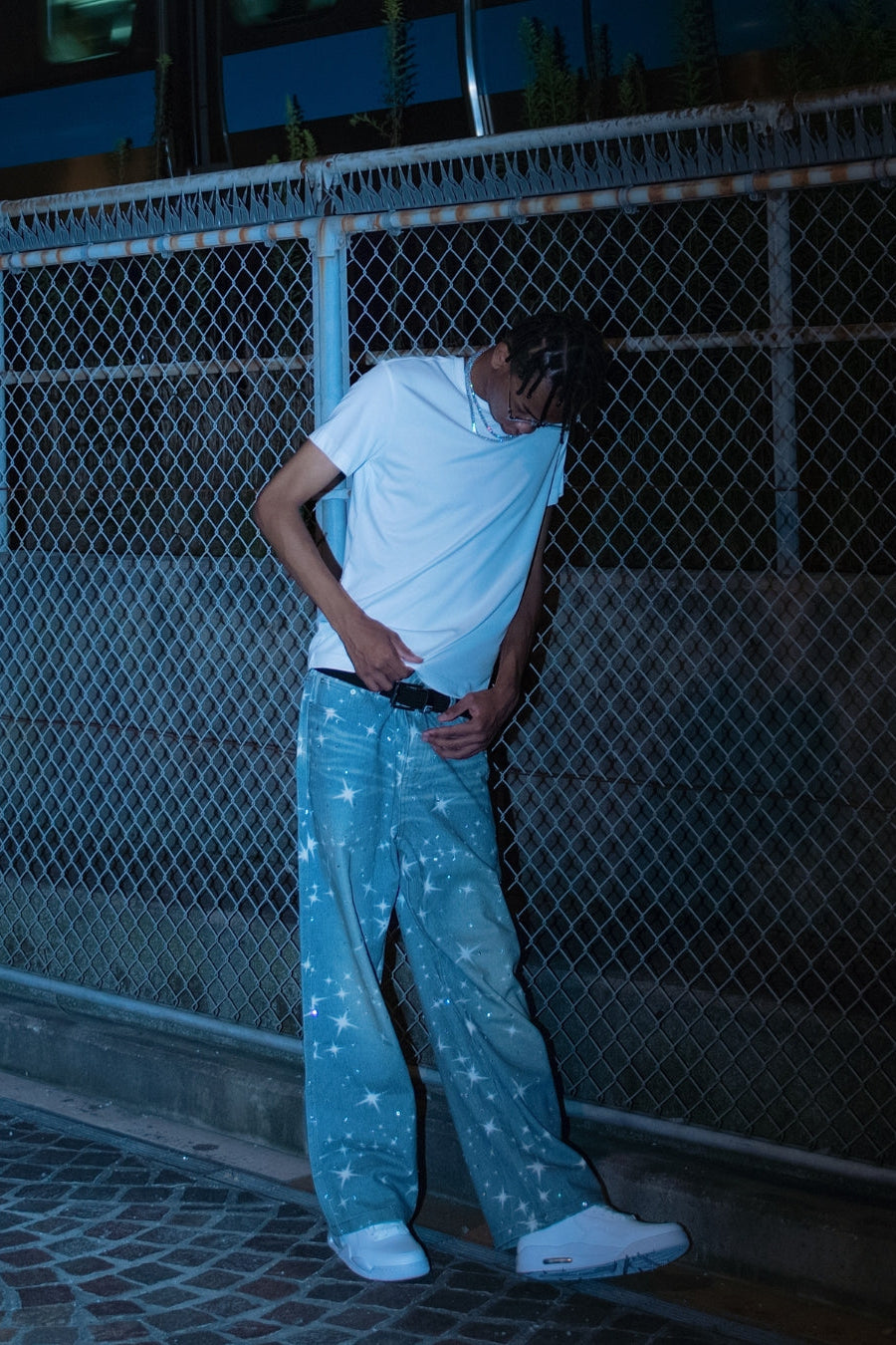 Star Rhinestone  Denim