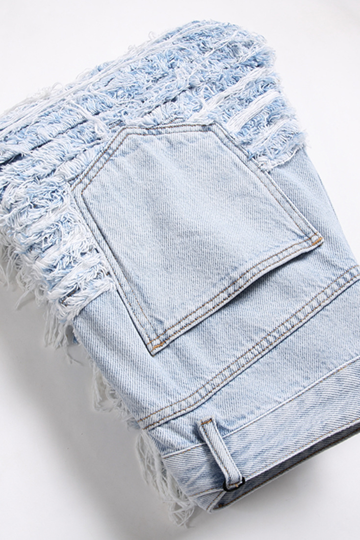 SLIM FRINGE STACKED - BLUE