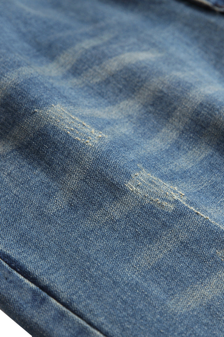 SKINNY DISTRESSED CUTOUT - BLUE