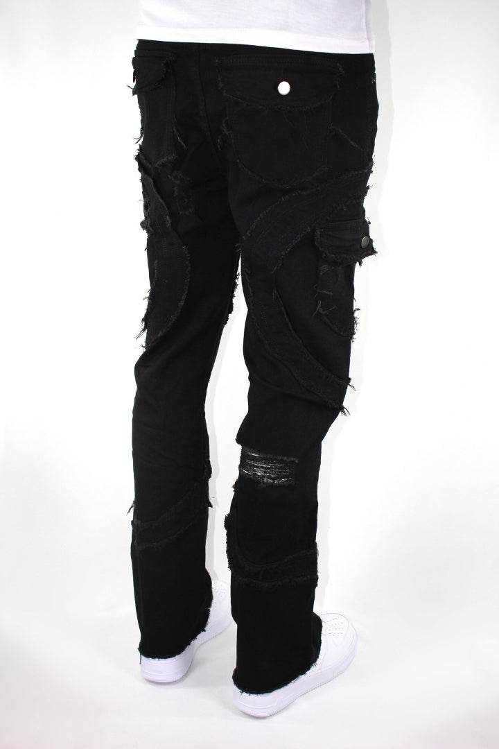 FLARE CURVED STACKED - BLACK