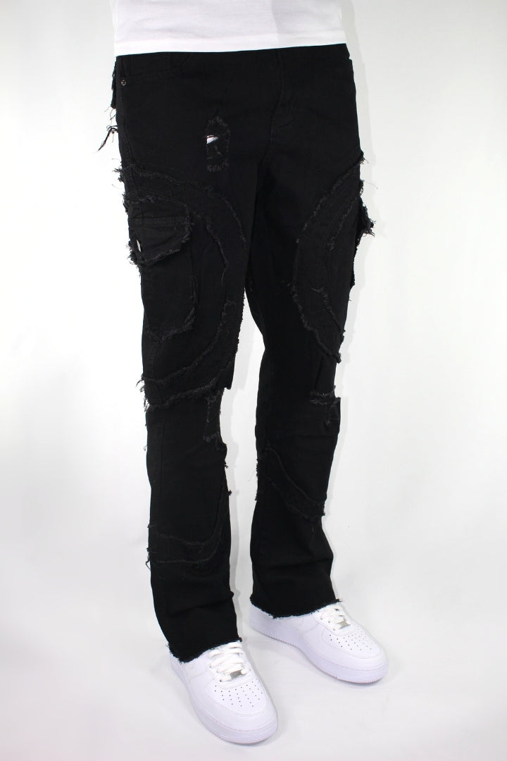 FLARE CURVED STACKED - BLACK