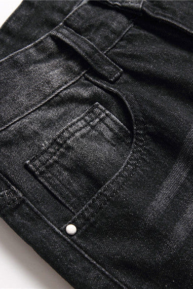 SLIM DISTRESSED - BLACK