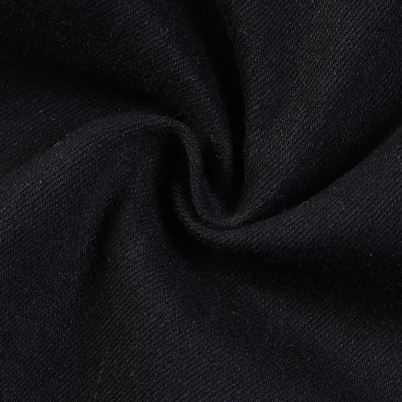 Curved Slash Flare Denim Black