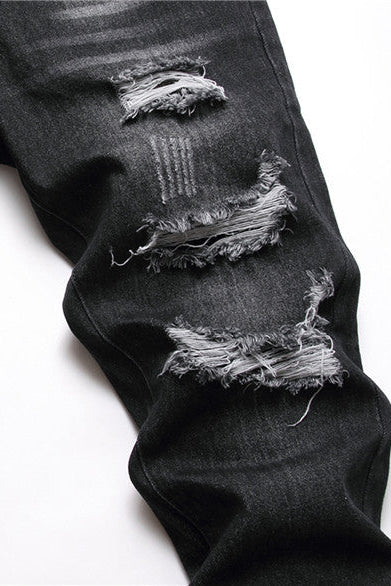 SLIM DISTRESSED - BLACK