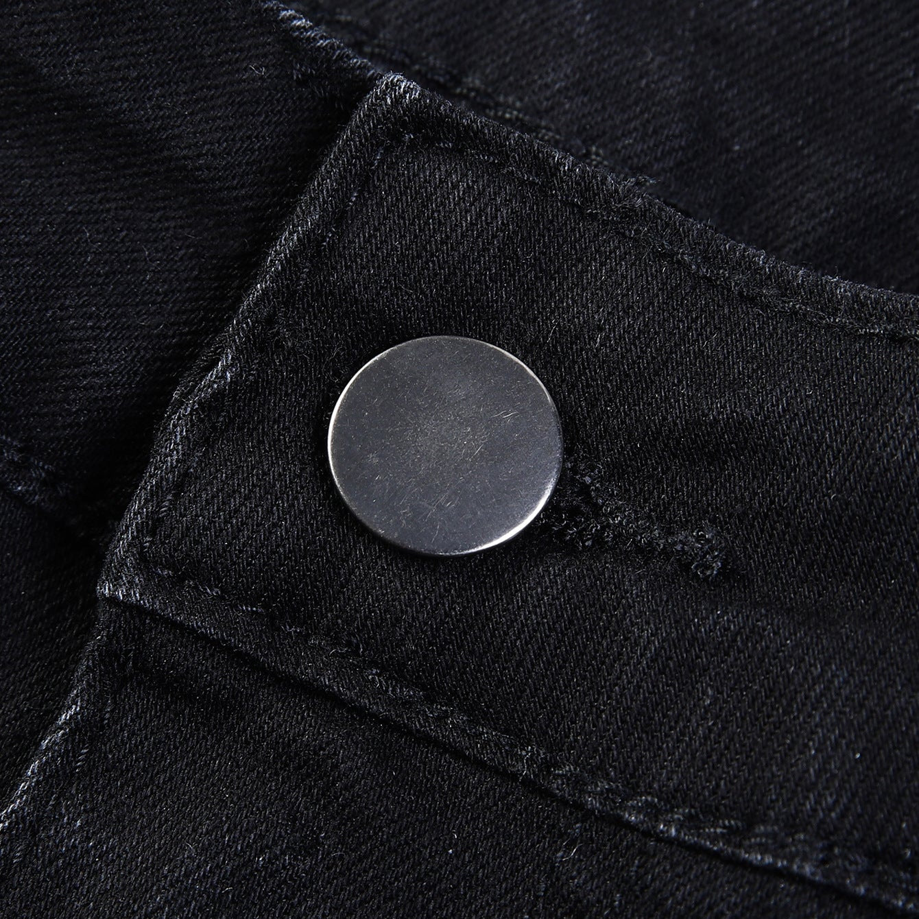 Curved Slash Flare Denim Black