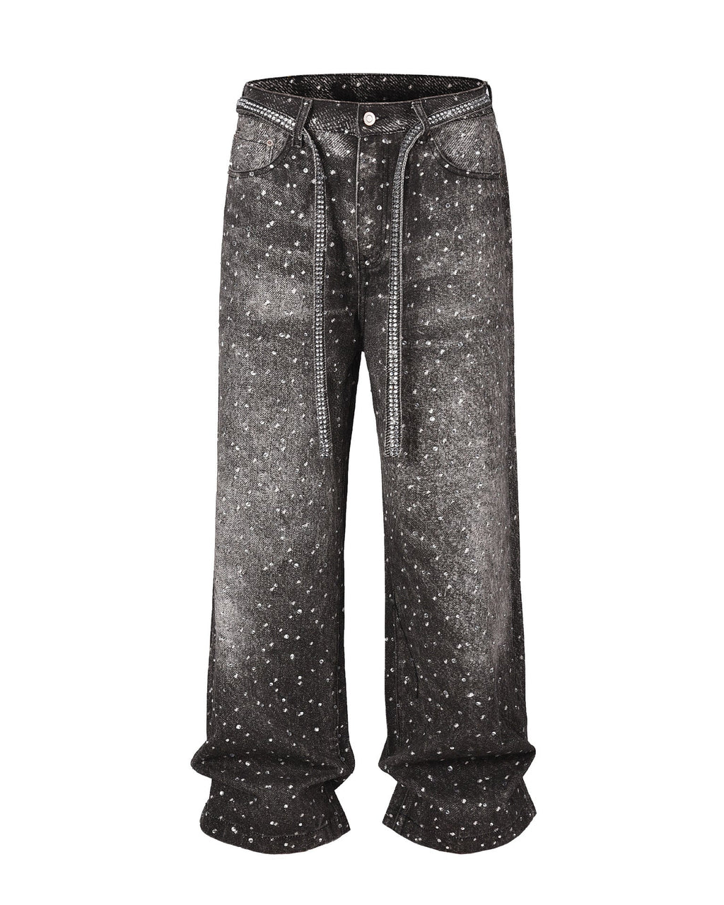 Rhinestone Denim Black