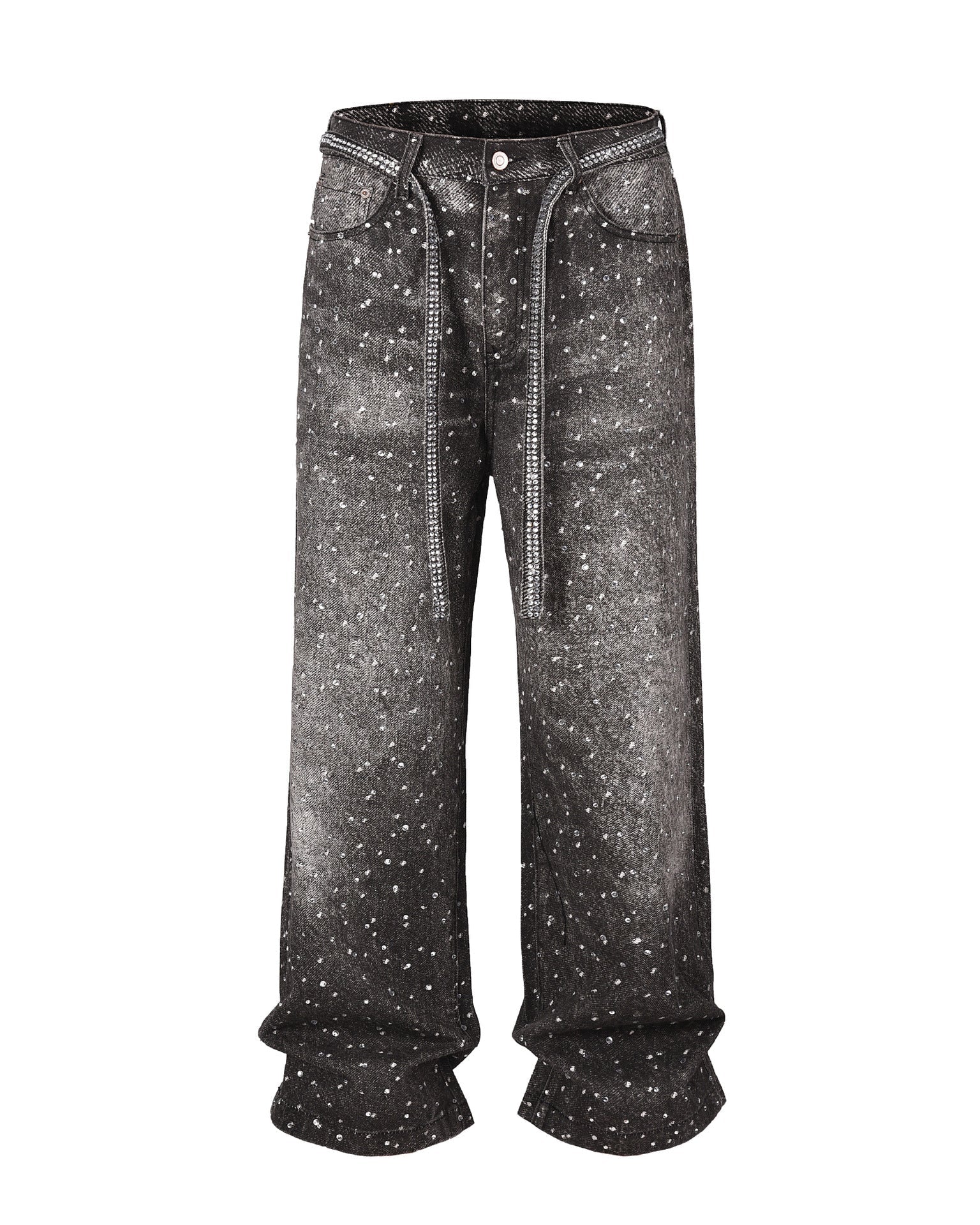Rhinestone Denim Black