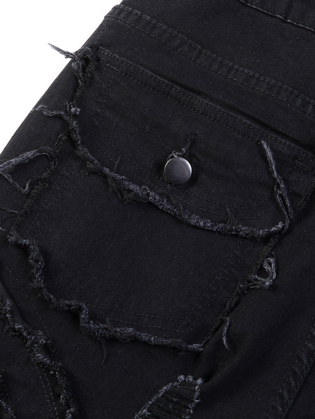 Curved Slash Flare Denim Black