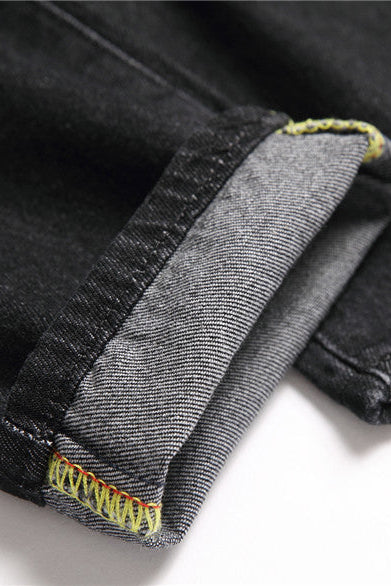 SLIM DISTRESSED - BLACK