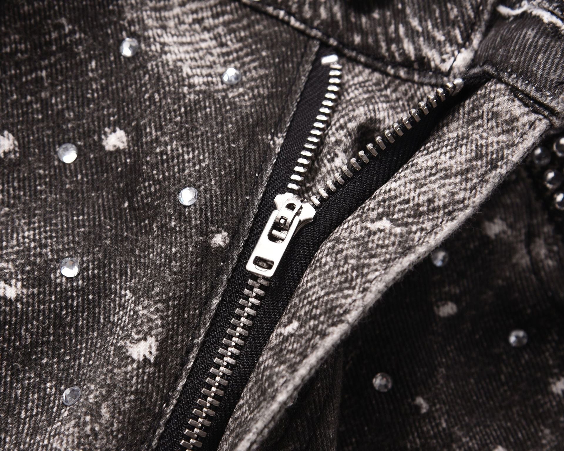 Rhinestone Denim Black