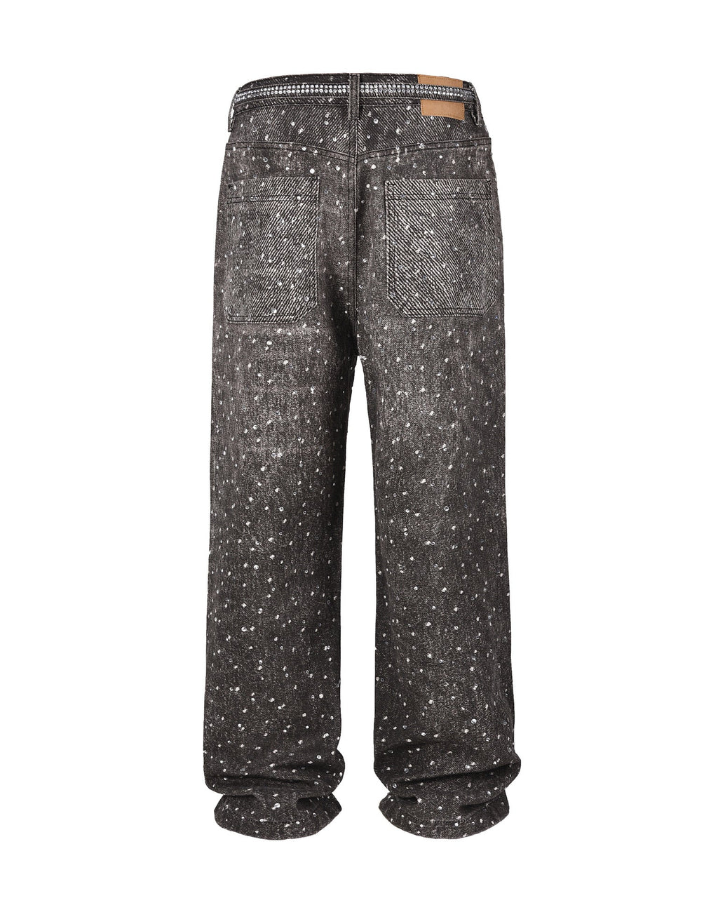 Rhinestone Denim Black