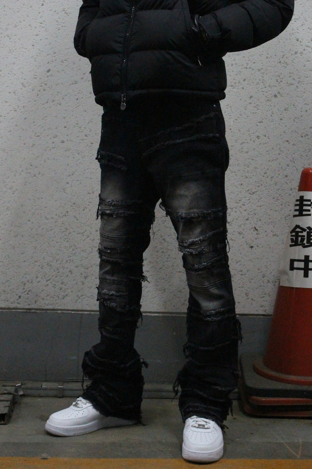 FLARE LAYERED STACKED - BLACK