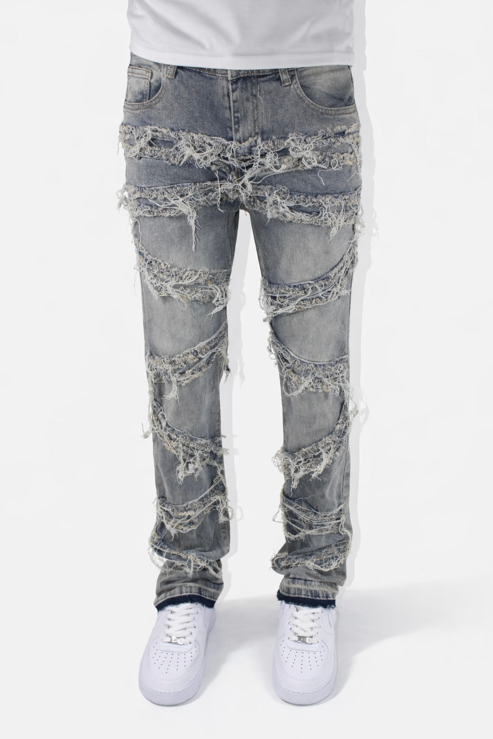 FLARE LAYERED FRINGE STACKED - BLUE