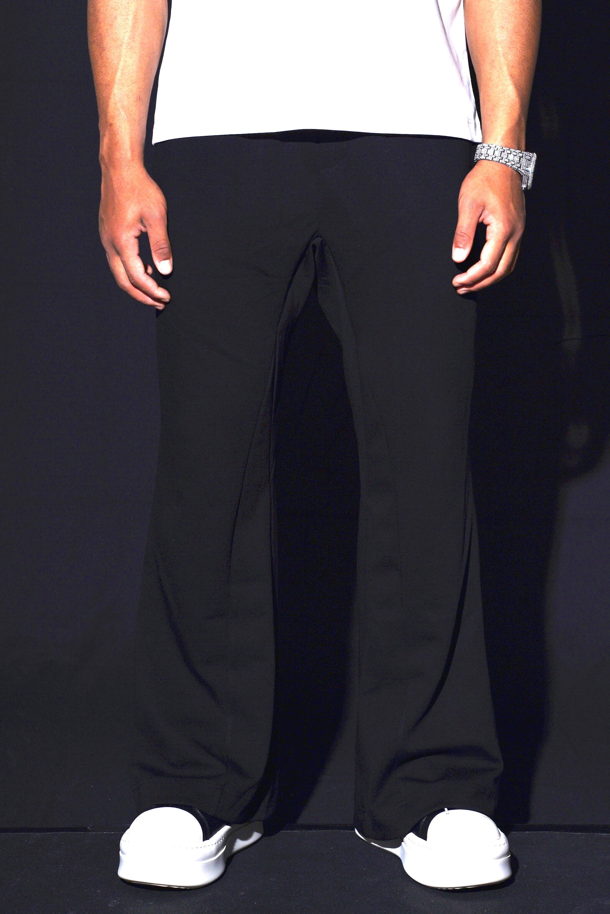 FLARE SWEAT PANTS - BLACK