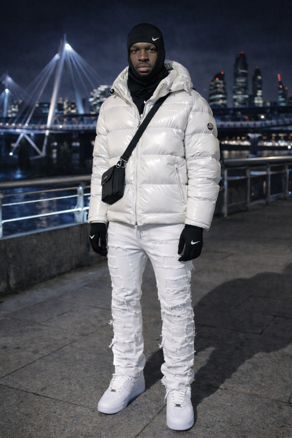 FLARE FRAYED STACKED 02 - WHITE