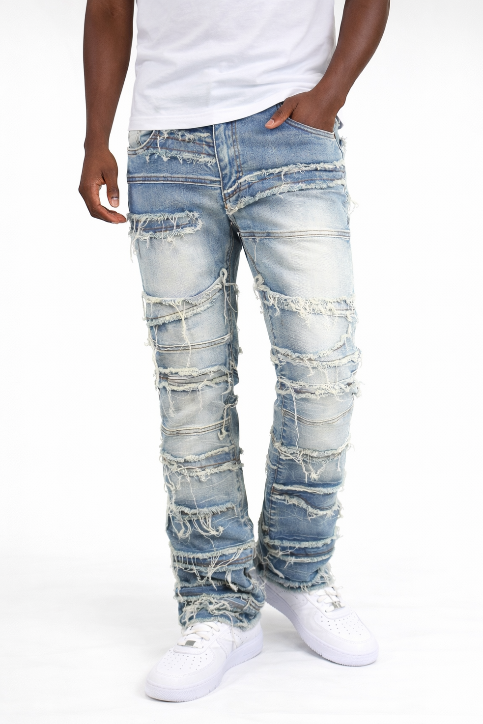 FLARE LAYERED STACKED - BLUE