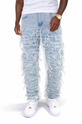 SLIM FRINGE STACKED - BLUE