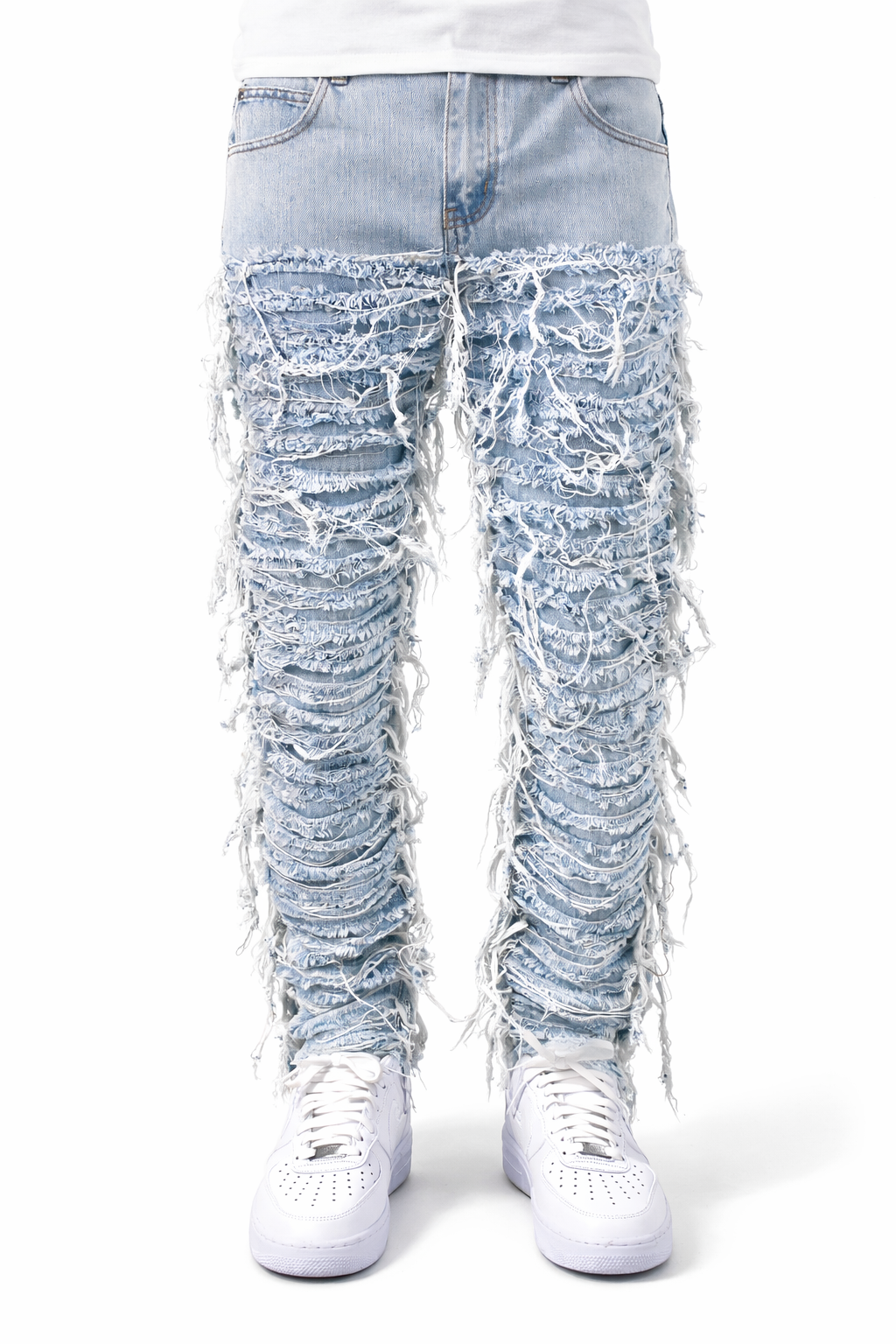 SLIM FRINGE STACKED - BLUE