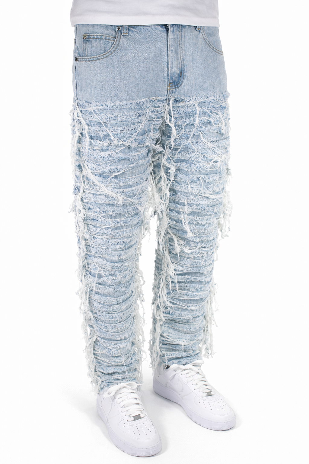 SLIM FRINGE STACKED - BLUE