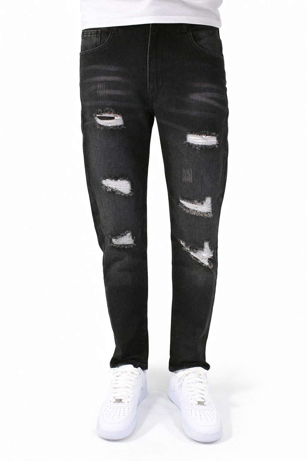 SLIM DISTRESSED - BLACK
