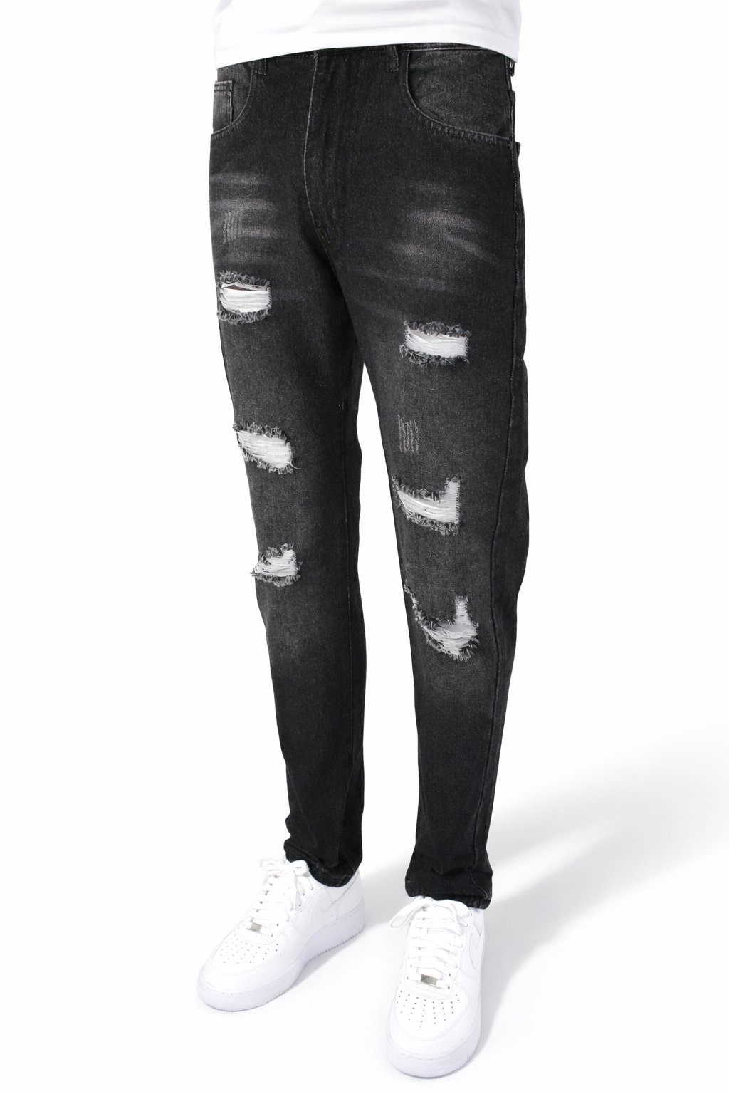 SLIM DISTRESSED - BLACK