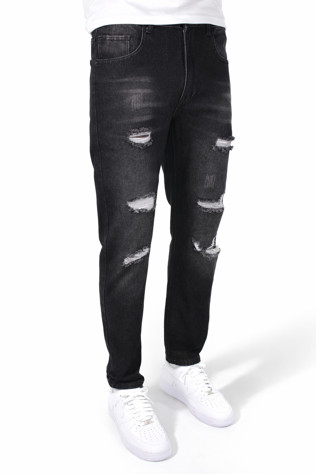 SLIM DISTRESSED - BLACK