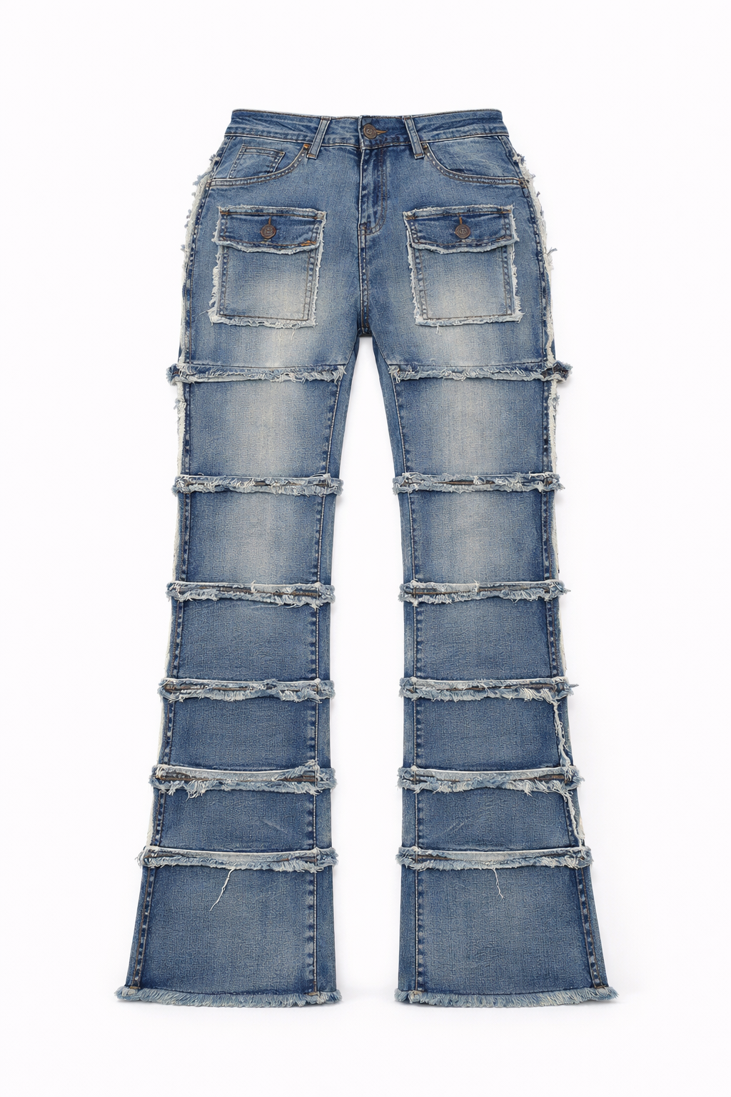 FLARE MULTI-POCKET STACKED – BLUE