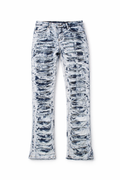 SKINNY DISTRESSED STACKED - BLUE