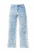 SLIM FRINGE STACKED - BLUE