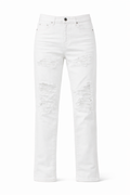 SKINNY DISTRESSED CUTOUT - WHITE
