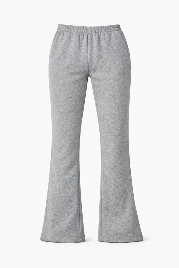 FLARE SWEAT PANTS - GRAY