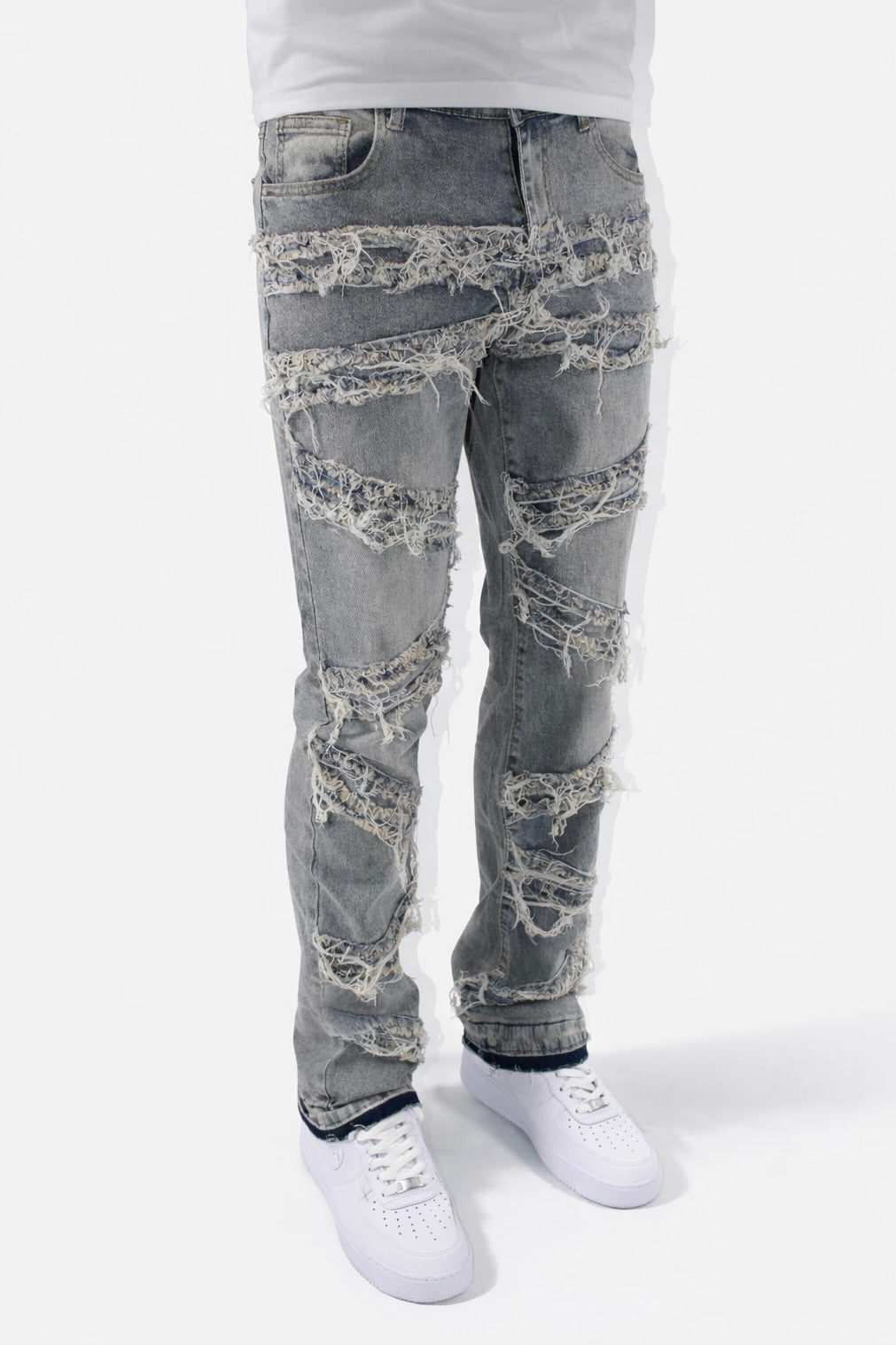 FLARE LAYERED FRINGE STACKED - BLUE