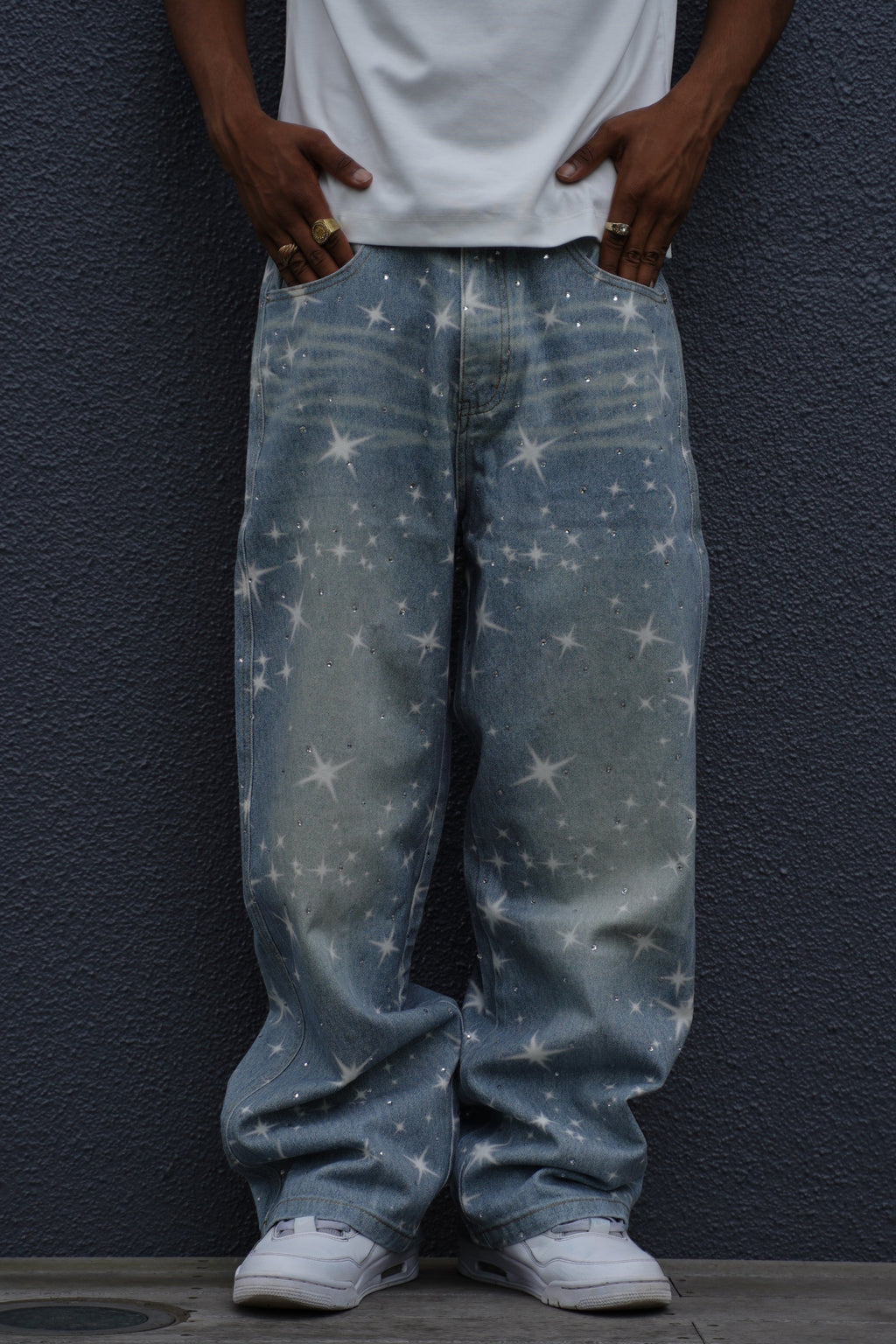 Star Rhinestone  Denim