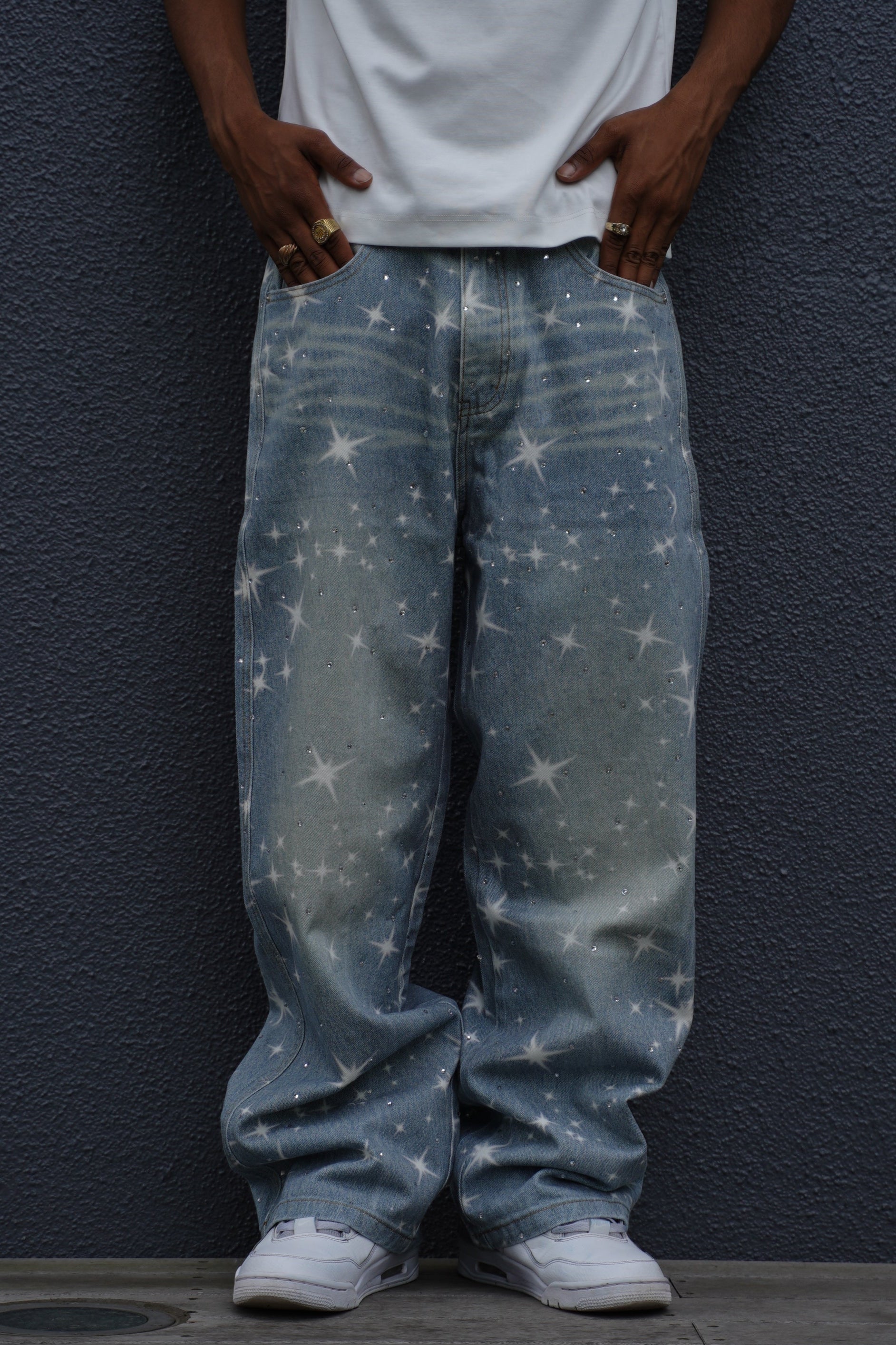 Star Rhinestone  Denim