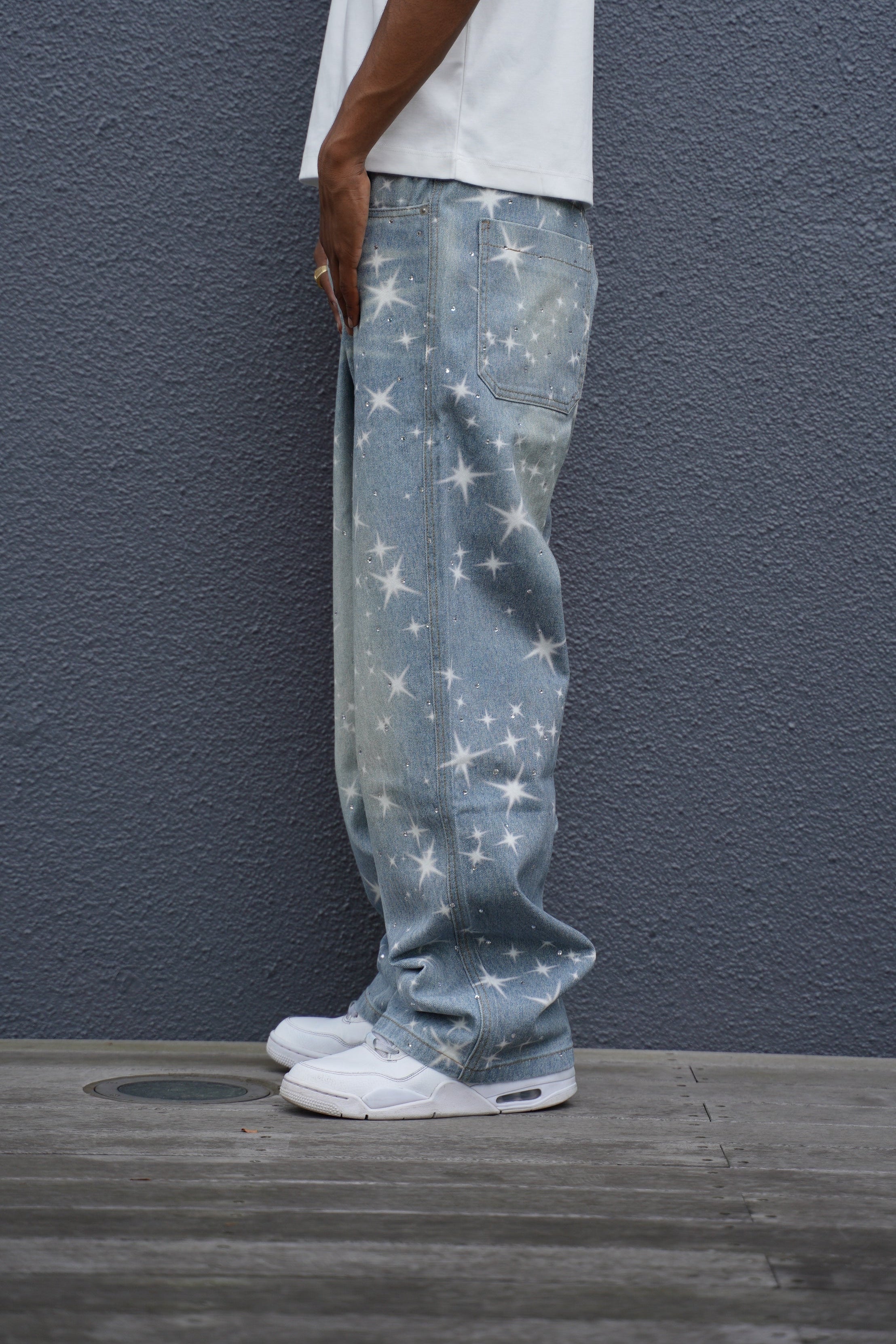 Star Rhinestone  Denim