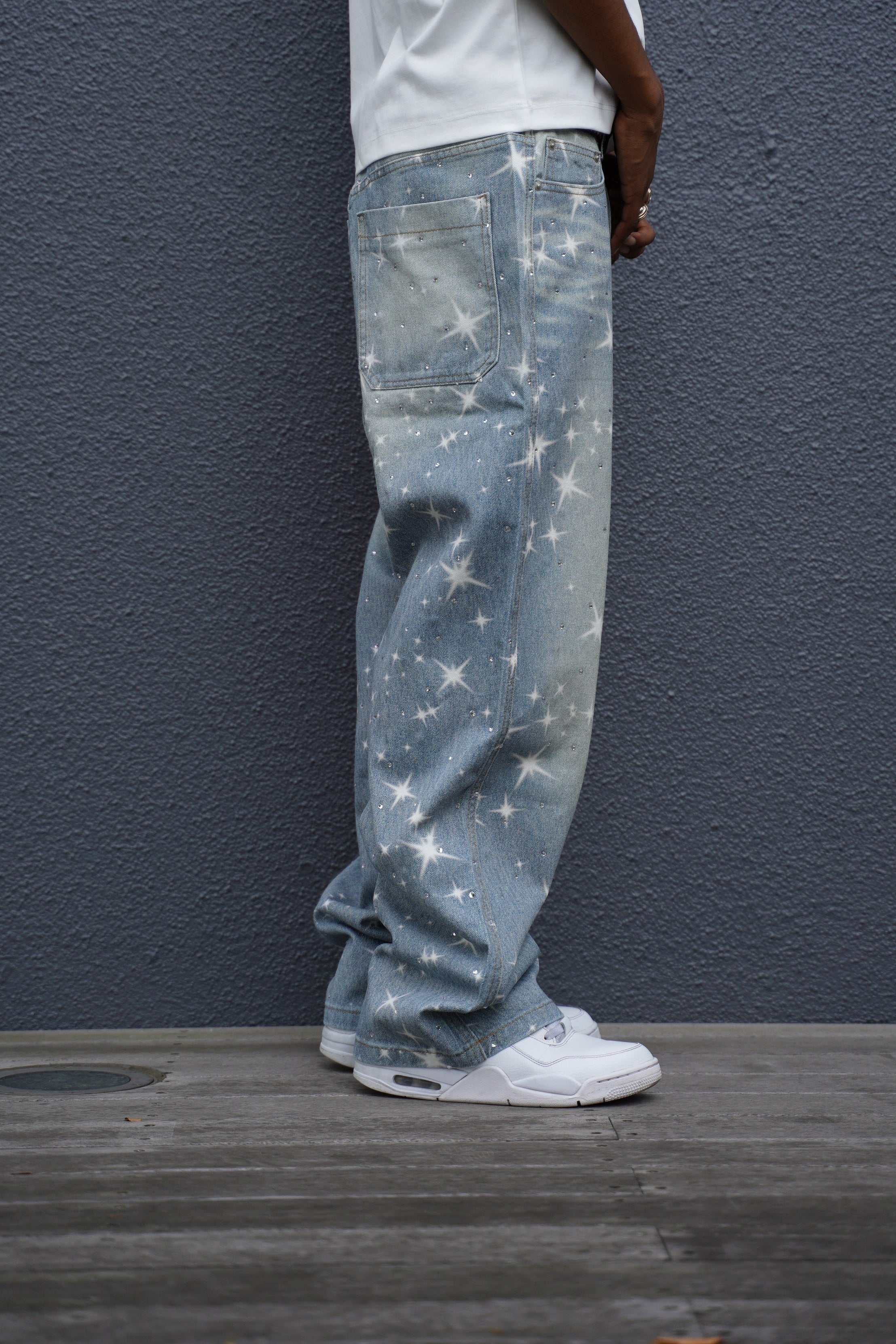 Star Rhinestone  Denim